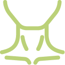 Icon für Rachen, Kehlkopf und Stimmbänder